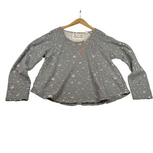 Threads‎ 4 Thought Grey Distressed Organic Cotton Sweatshirt SA021879 Large
